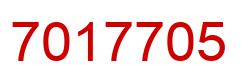 Number 7017705 red image