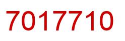 Number 7017710 red image