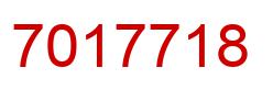 Number 7017718 red image