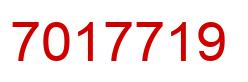 Number 7017719 red image