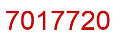 Number 7017720 red image