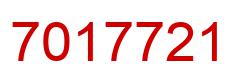 Number 7017721 red image