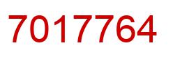 Number 7017764 red image