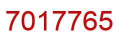Number 7017765 red image
