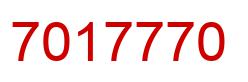 Number 7017770 red image