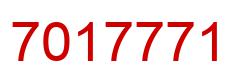 Number 7017771 red image