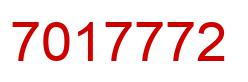 Number 7017772 red image