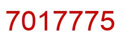 Number 7017775 red image