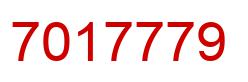 Number 7017779 red image