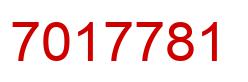 Number 7017781 red image