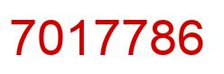 Number 7017786 red image
