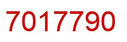 Number 7017790 red image