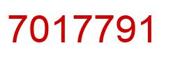Number 7017791 red image
