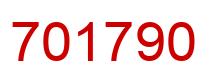 Number 701790 red image