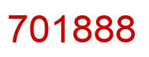 Number 701888 red image