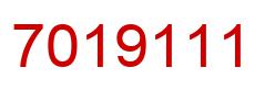Number 7019111 red image