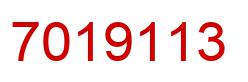 Number 7019113 red image