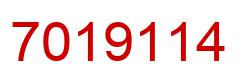 Number 7019114 red image