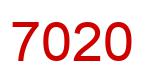 Number 7020 red image