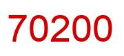 Number 70200 red image