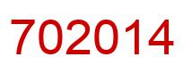 Number 702014 red image