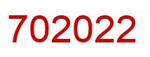 Number 702022 red image