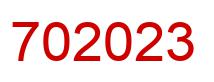 Number 702023 red image