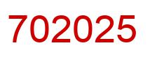 Number 702025 red image