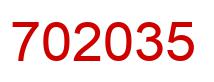Number 702035 red image
