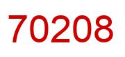 Number 70208 red image