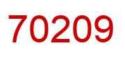 Number 70209 red image