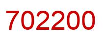 Number 702200 red image