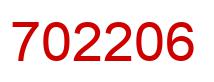 Number 702206 red image