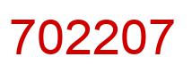Number 702207 red image