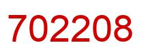 Number 702208 red image