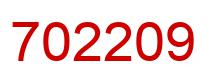 Number 702209 red image
