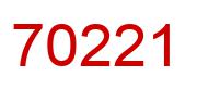 Number 70221 red image