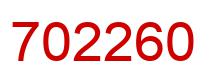 Number 702260 red image