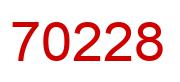 Number 70228 red image