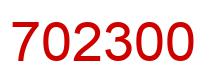Number 702300 red image