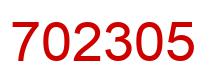 Number 702305 red image