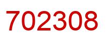 Number 702308 red image