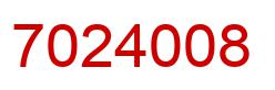 Number 7024008 red image