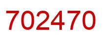 Number 702470 red image