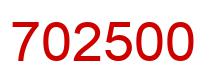 Number 702500 red image