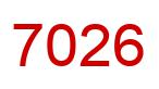 Number 7026 red image