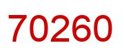 Number 70260 red image
