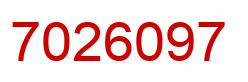 Number 7026097 red image