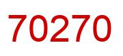 Number 70270 red image