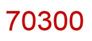 Number 70300 red image